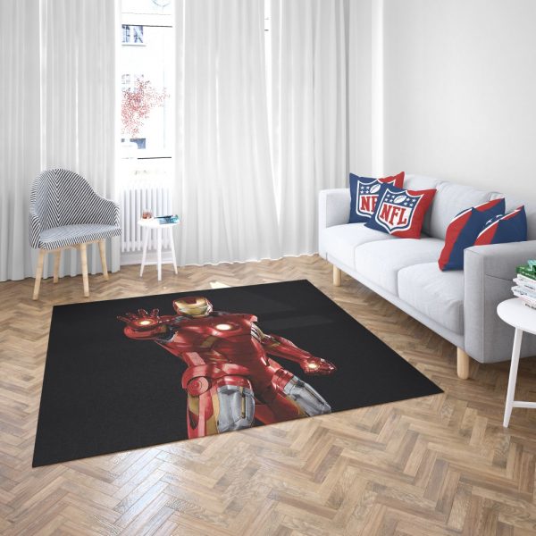 Iron Man Marvel Comics Superheroes Bedroom Living Room Floor Carpet Rug 3