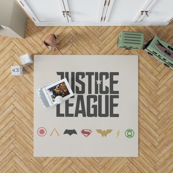 Justice League 2017 Movie DC Comics Logo Bedroom Living Room Floor Carpet Rug 1