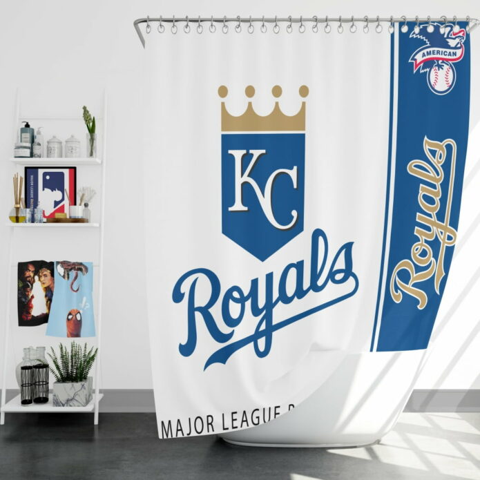 Kansas City Royals MLB Baseball American League Bath Shower Curtain