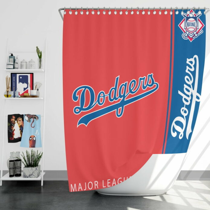 Los Angeles Dodgers MLB Baseball National League Bath Shower Curtain