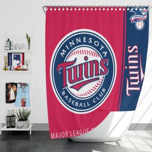 Minnesota Twins MLB Baseball American League Bath Shower Curtain