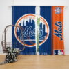 New York Mets MLB Baseball National League Window Curtain