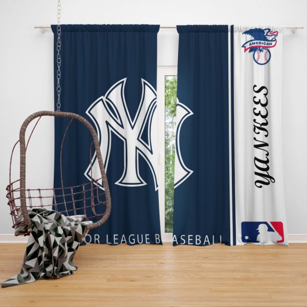New York Yankees MLB Baseball American League Window Curtain