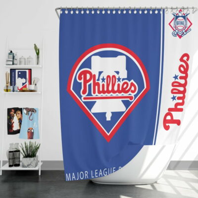 Philadelphia Phillies Mlb Baseball National League Bath Shower Curtain