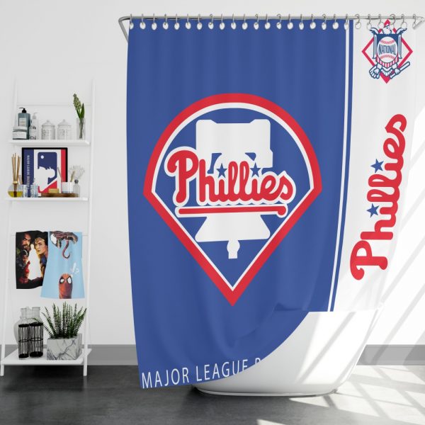 Philadelphia Phillies MLB Baseball National League Bath Shower Curtain