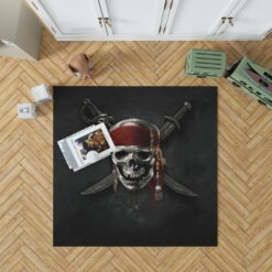 Pirates Of The Caribbean Movie Dead Skull Bedroom Living Room Floor Carpet Rug 1