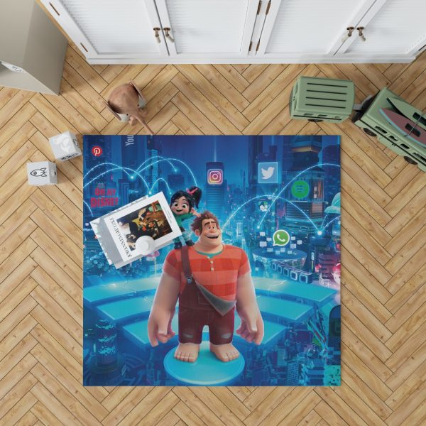 Ralph Breaks the Internet Movie Disney Vanellope von Schweetz Bedroom Living Room Floor Carpet Rug 1