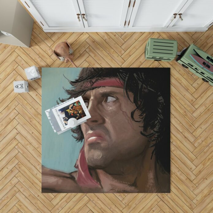 Rambo Movie Sylvester Stallone Bedroom Living Room Floor Carpet Rug 1