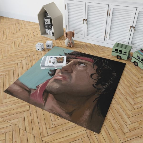 Rambo Movie Sylvester Stallone Bedroom Living Room Floor Carpet Rug 2