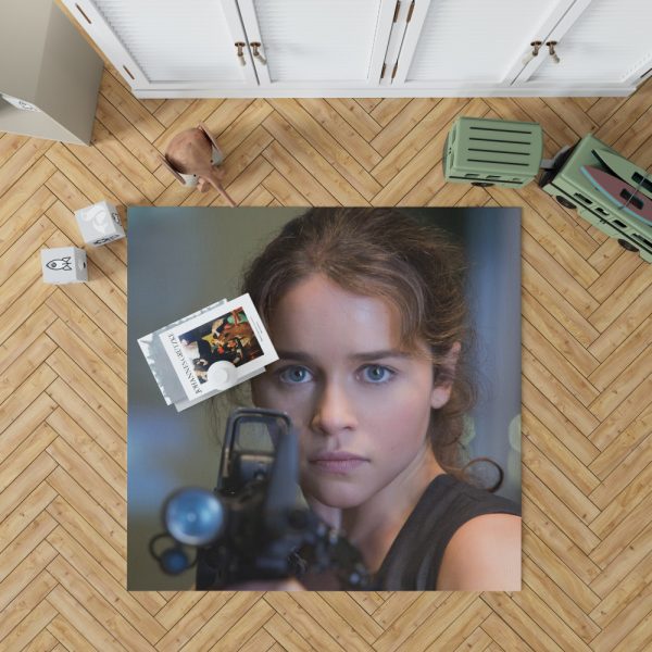 Sarah Connor Emilia Clarke in Terminator Genisys Movie Bedroom Living Room Floor Carpet Rug 1