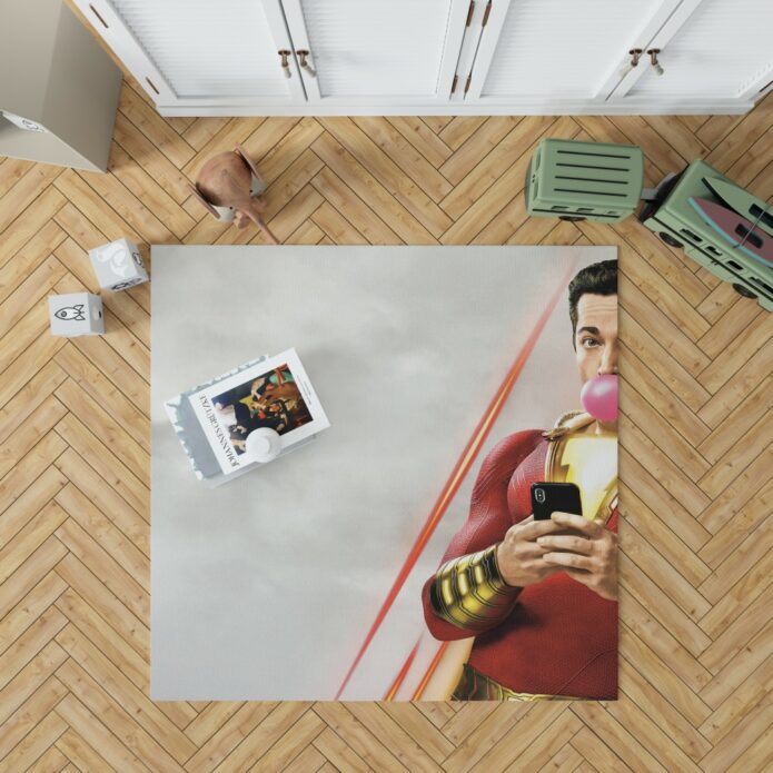 Shazam! Movie Bubble Gum Shazam DC Comics Zachary Levi Bedroom Living Room Floor Carpet Rug 1