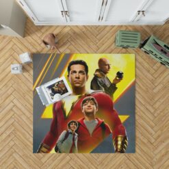 Shazam Movie DC Comics Zachary Levi Mark Strong Bedroom Living Room Floor Carpet Rug 1