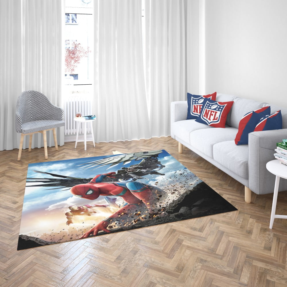 Spider Man Home Coming Movie Themed Bedroom Living Room Floor Carpet Rug Ebeddingsets