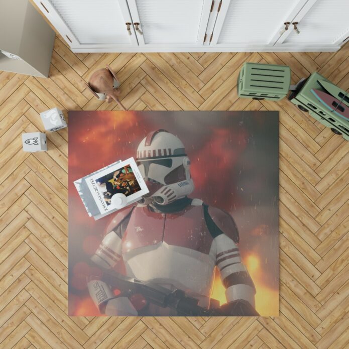 Star Wars Movie Clone Trooper Shock Trooper Bedroom Living Room Floor Carpet Rug 1
