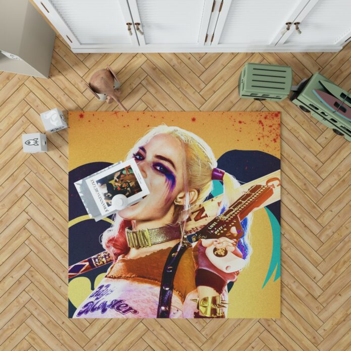 Suicide Squad Movie Harley Quinn Margot Robbie Bedroom Living Room Floor Carpet Rug 1