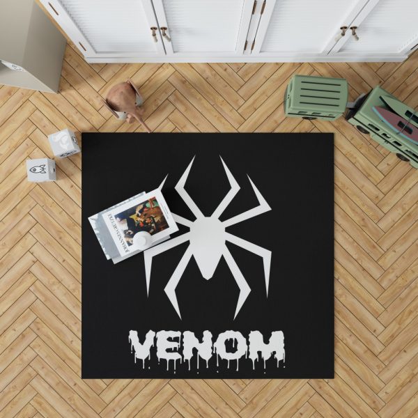 Venom Movie Black Shapes Symbol Venom Bedroom Living Room Floor Carpet Rug 1