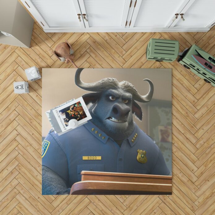 Zootopia Movie Chief Bogo Bedroom Living Room Floor Carpet Rug 1