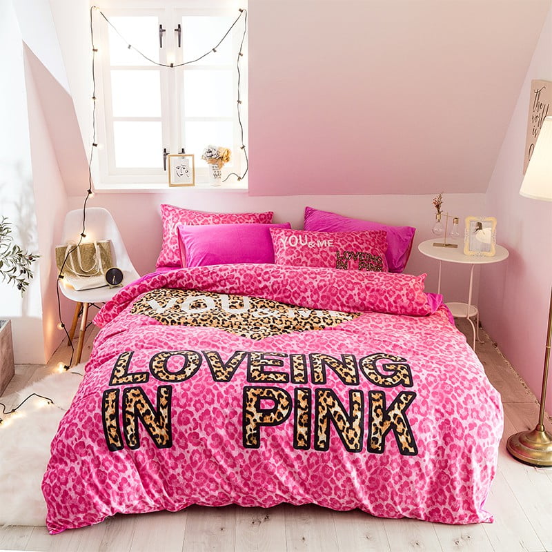 brand pink victoria secret bed set queen size