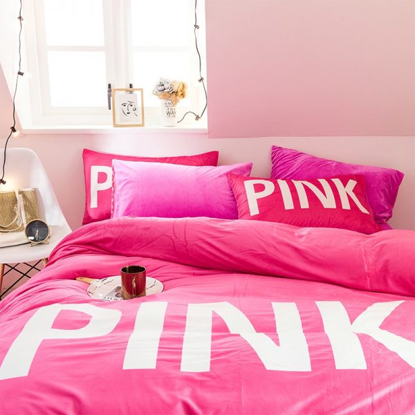 Cute Bed Set Queen Size Victorias Secret Pink 8