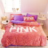 Pink Love Victoria Secret Bedding Set Queen