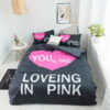 Pink Sets Victoria Secrets Queen Bedding Set
