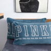 Pink Victoria Secret Queen King Blue Bayoux Color Velvet Bedding Set 4