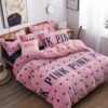 Pink Victoria Secret Queen King Old Rose Velvet Bedding Set 14