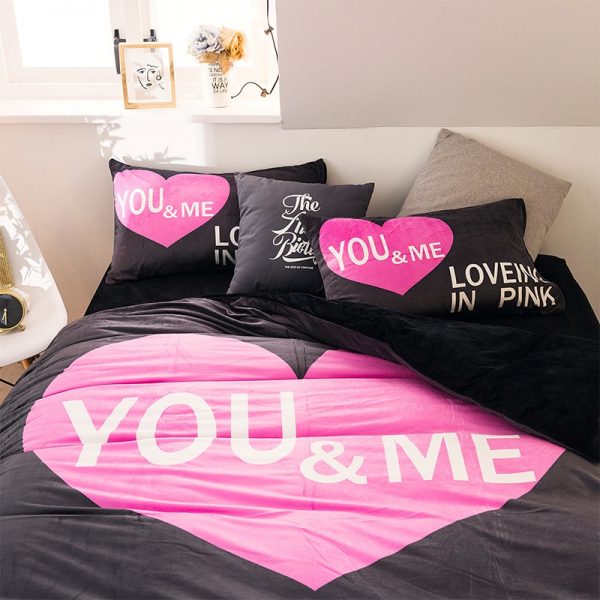 Pink Victorias Secret Bedding Set Queen for Girls 7