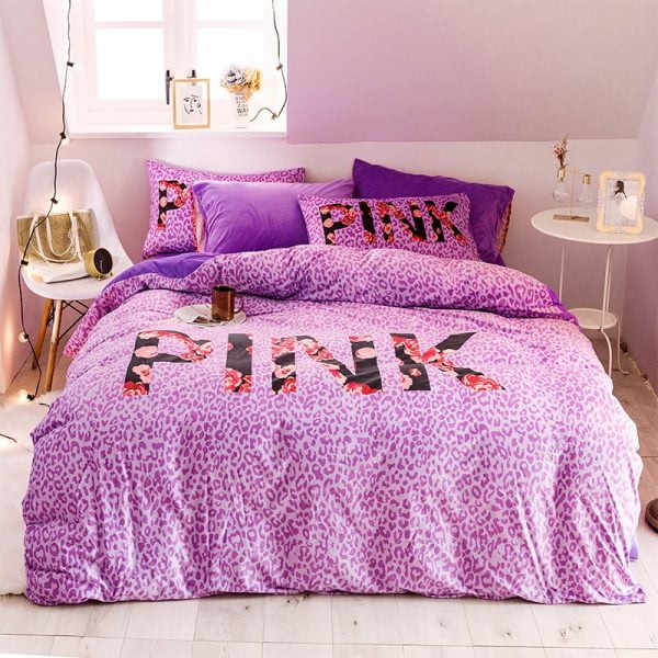 Queen Comforter Set Pink Victoria Secret