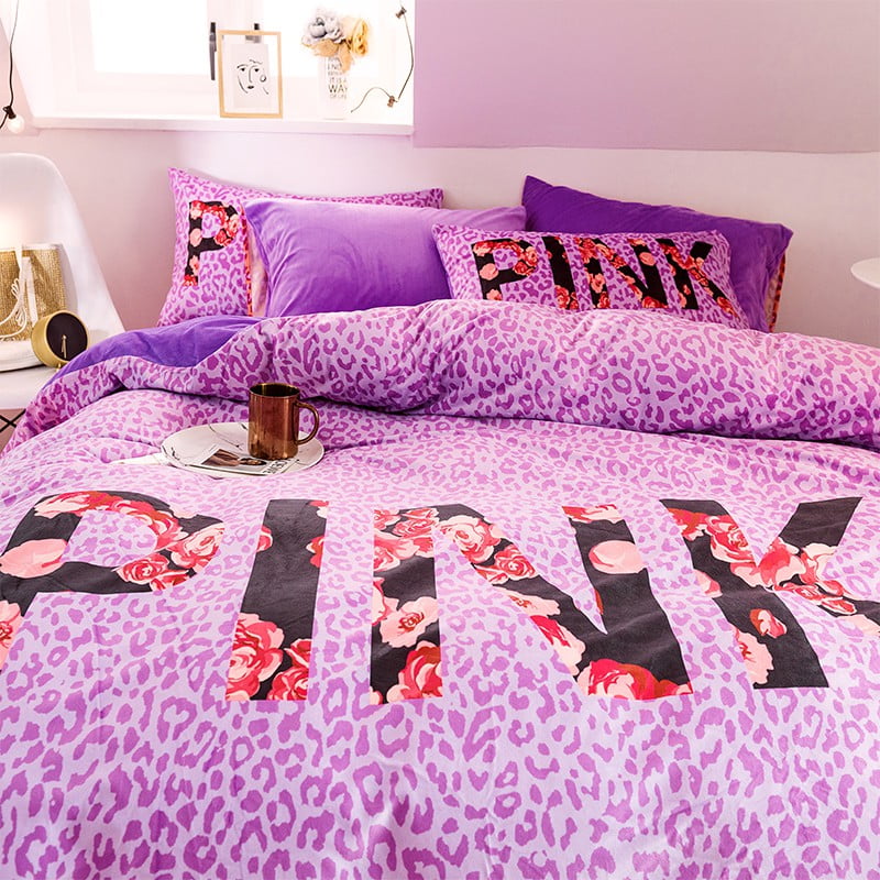 Queen Comforter Set Pink Victoria Secret