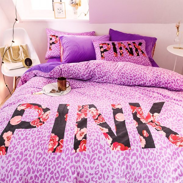 Queen Comforter Set Pink Victorias Secret 7