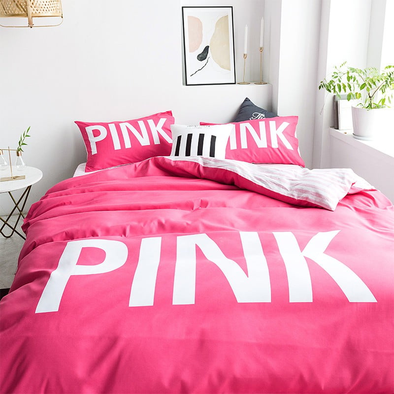 Victoria Secret Pink Comforter Set Queen Size