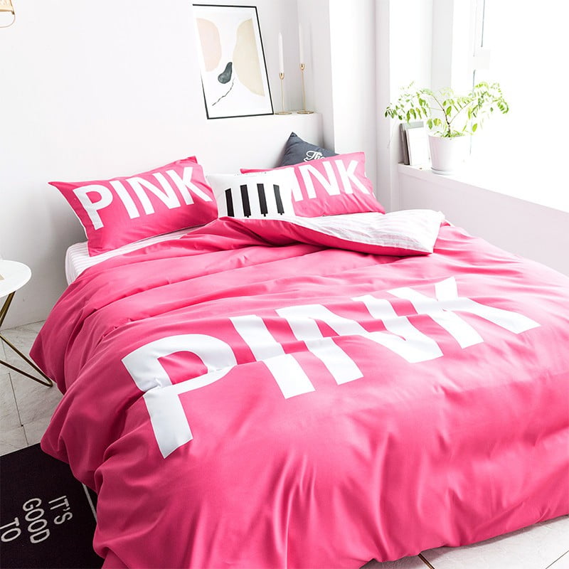 Victoria Secret Pink Comforter Set Queen Size