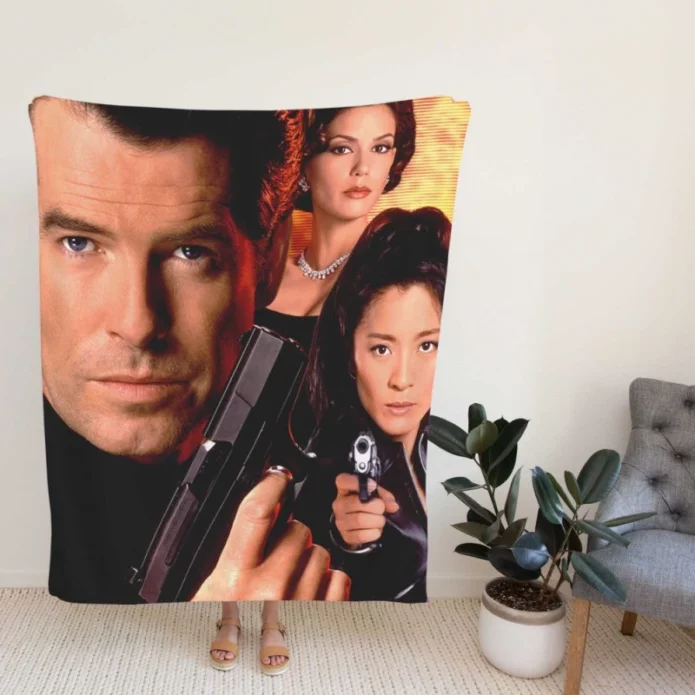 007 Tomorrow Never Dies James Bond Movie Fleece Blanket