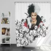 101 Dalmatians Movie Cruella De Vil Bath Shower Curtain