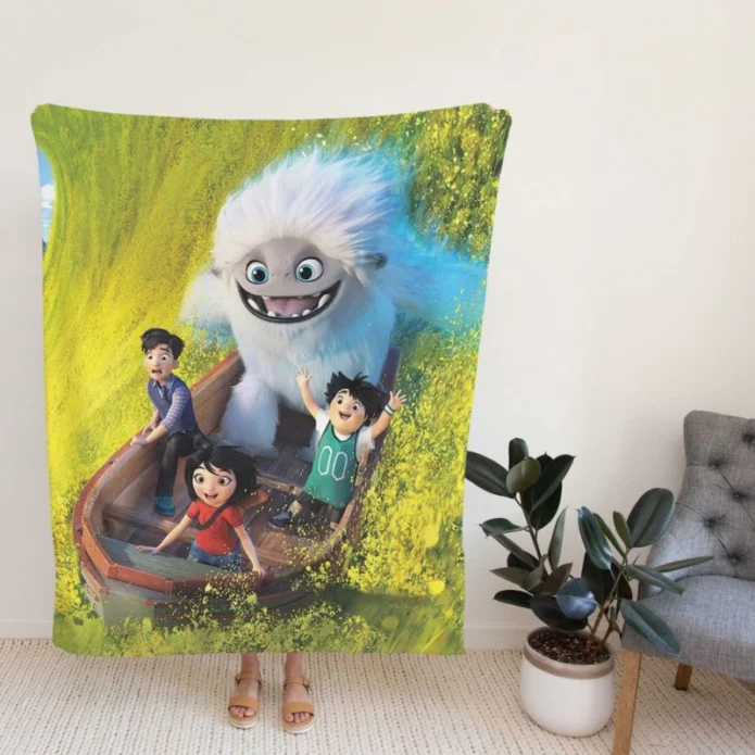 Abominable Movie Everest Humming Yi Jin and Peng Fleece Blanket