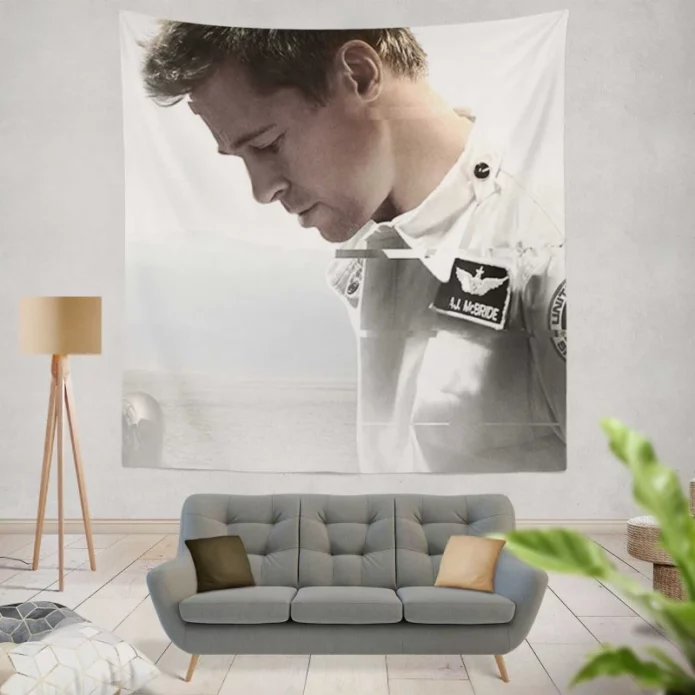 Ad Astra Movie Brad Pitt Roy McBride Wall Hanging Tapestry