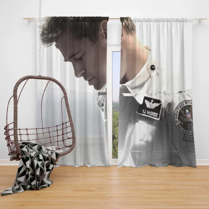 Ad Astra Movie Brad Pitt Roy McBride Window Curtain