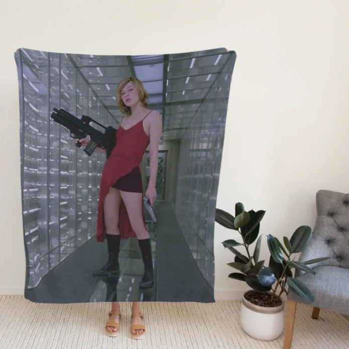 Alice in Resident Evil Movie Fleece Blanket