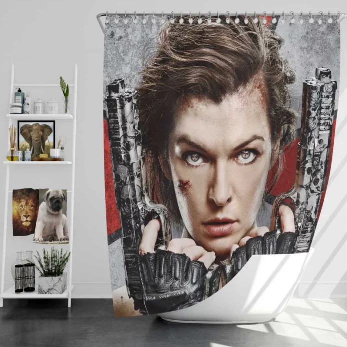 Alice in Resident Evil The Final Chapter Movie Bath Shower Curtain