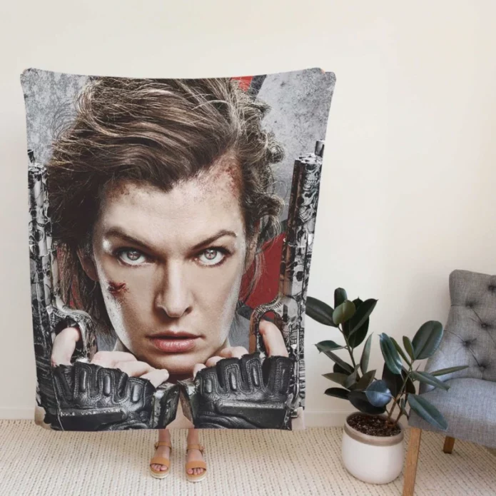 Alice in Resident Evil The Final Chapter Movie Fleece Blanket