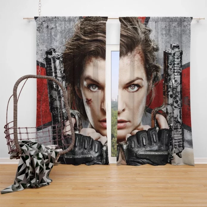 Alice in Resident Evil The Final Chapter Movie Window Curtain