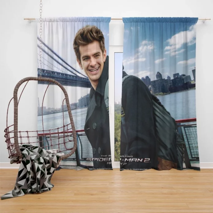 Andrew Garfield in The Amazing Spider-Man 2 Movie Window Curtain