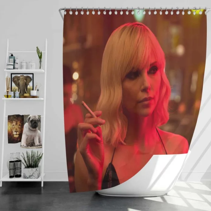 Atomic Blonde Movie Charlize Theron Bath Shower Curtain