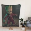 Baby Groot in Guardians of the Galaxy Vol 2 Movie Fleece Blanket