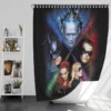 Batman & Robin in Justice League Movie Bath Shower Curtain
