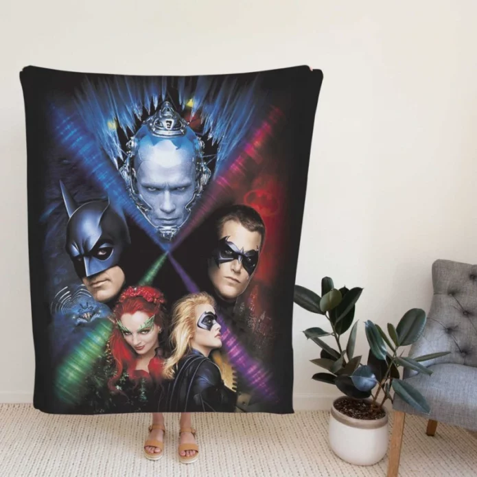 Batman & Robin in Justice League Movie Fleece Blanket