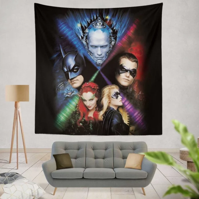Batman & Robin in Justice League Movie Wall Hanging Tapestry