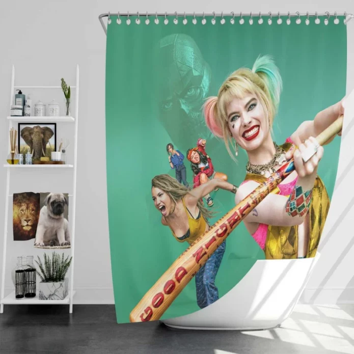 Birds of Prey DC Comics Movie Black Canary Bath Shower Curtain