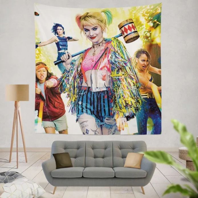 Birds of Prey Harley Quinn DC Comics Super Hero Movie Wall Hanging Tapestry